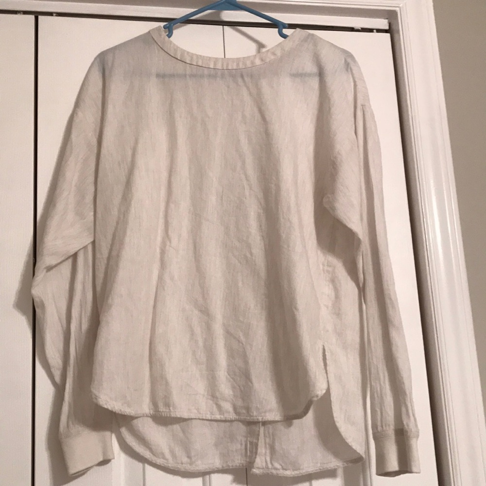 The Loft crew neck top with a button up back